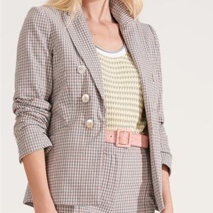 Veronica Beard Cosette Gingham Seersucker Dickey Jacket Size 0 NWT